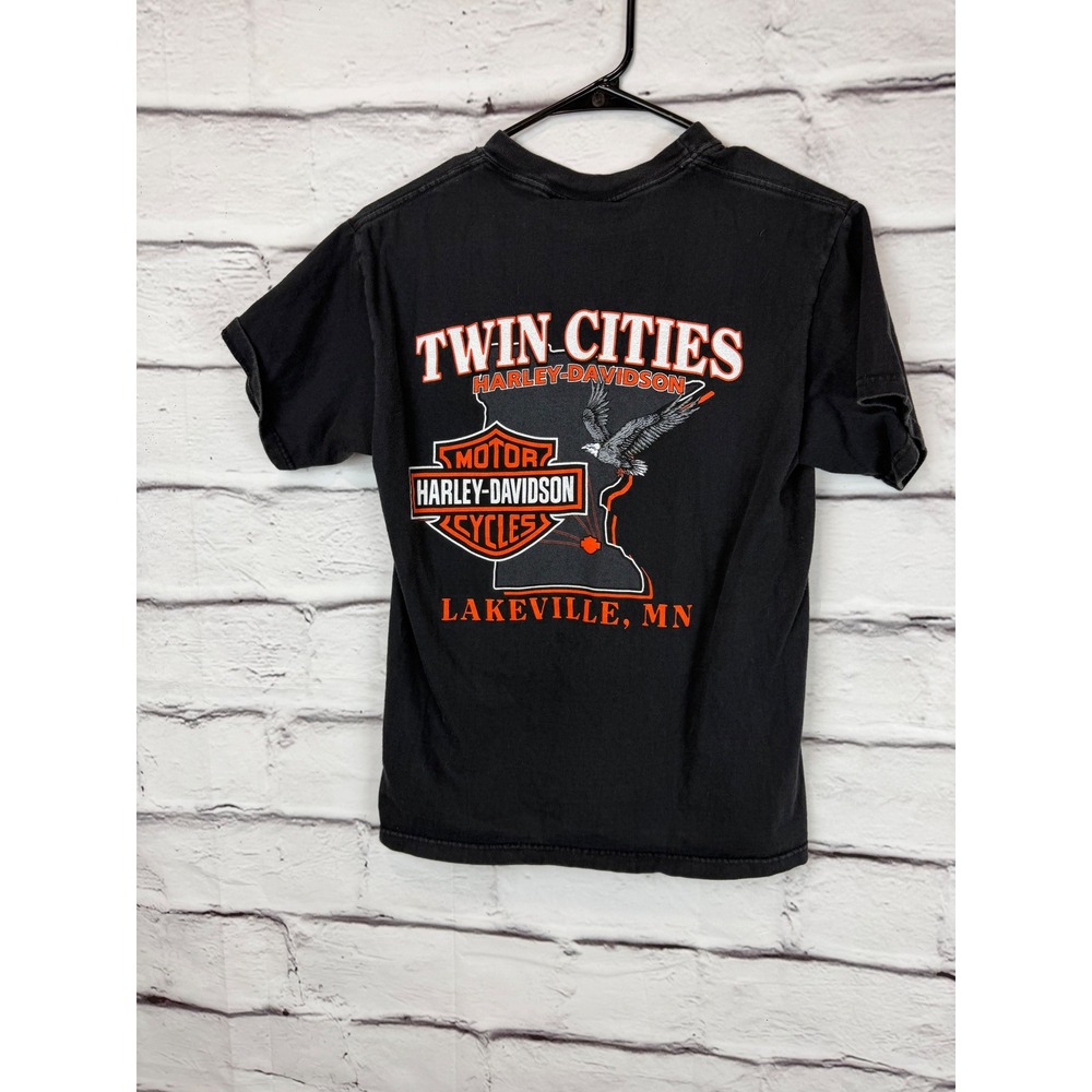 Harley‎ Davidson Twin Cities Lakeville MN Graphic T-Shirt Vintage 2002 Small - Picture 5 of 8